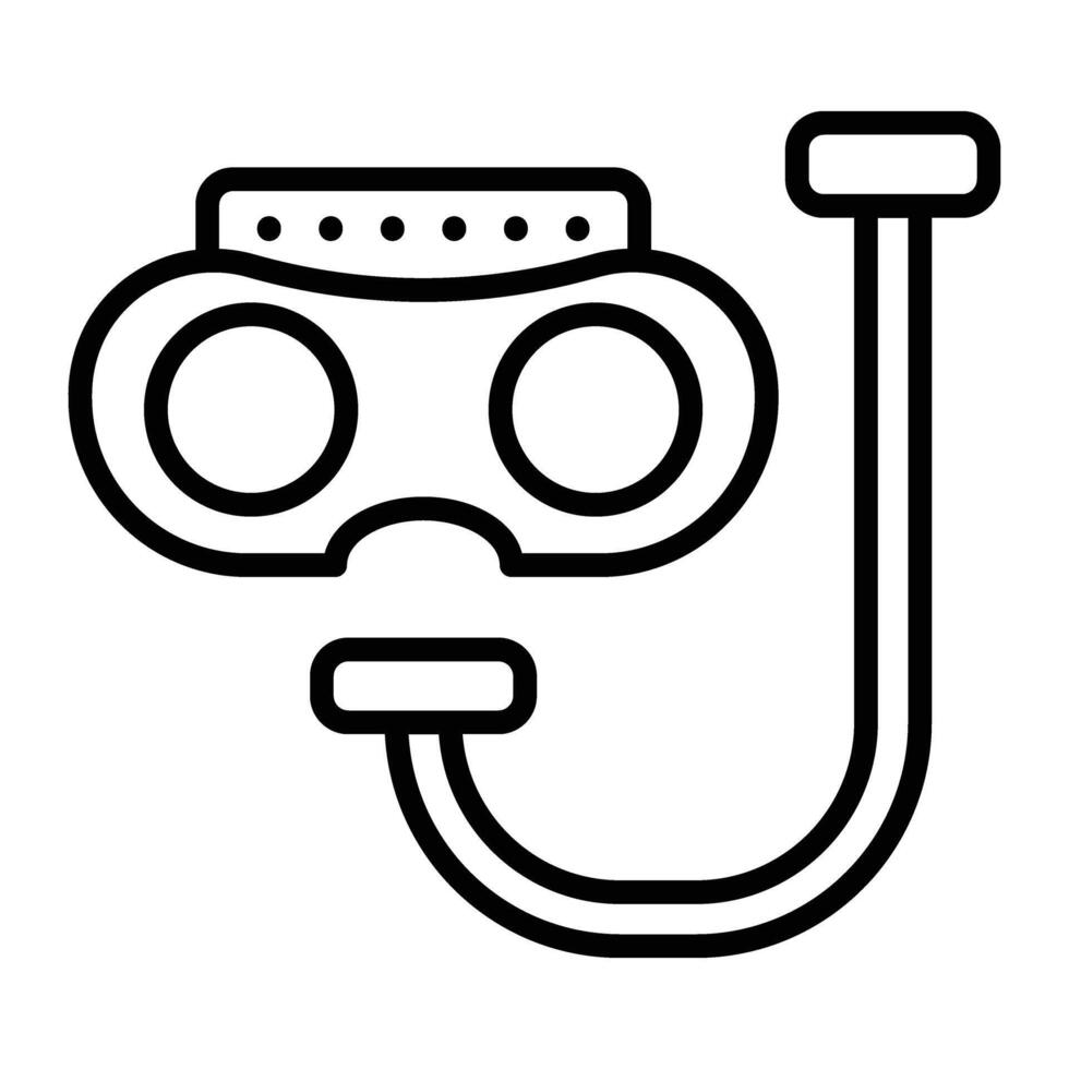Snorkel Line Icon vector