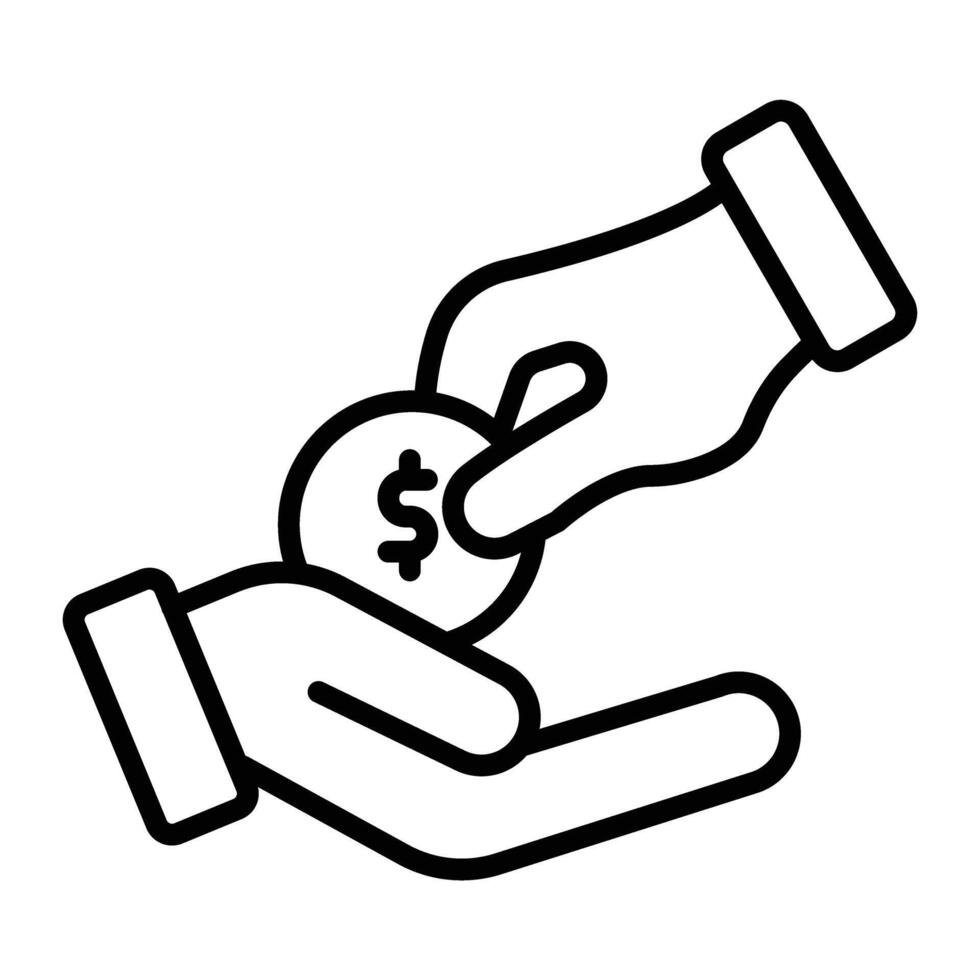 Give Line Icon Design vector