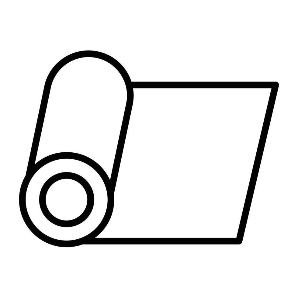 Yoga Mat Line Icon Design vector
