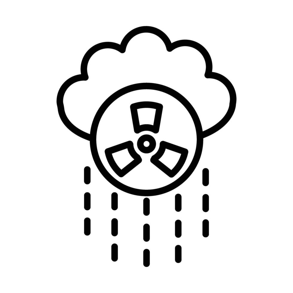 Acid Rain Line Icon Design vector