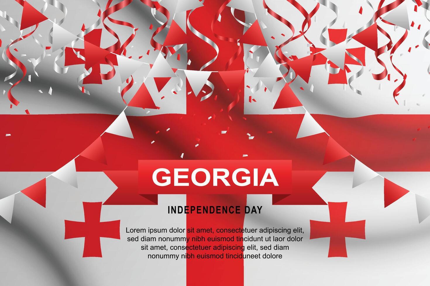 Georgia Independence Day background. vector