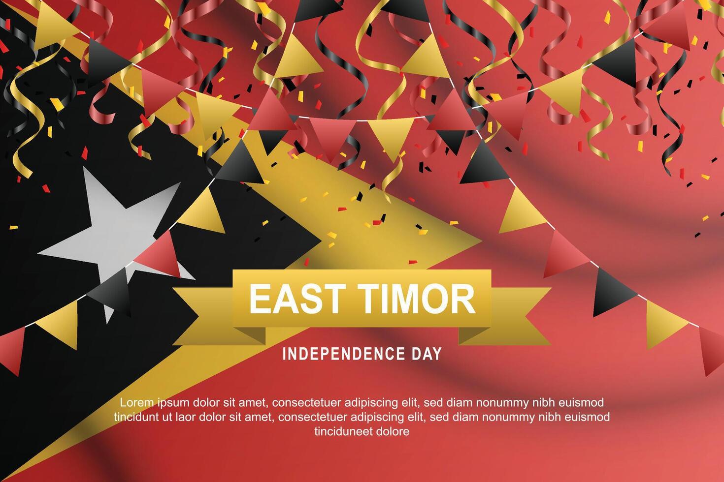 East Timor Independence Day background. vector