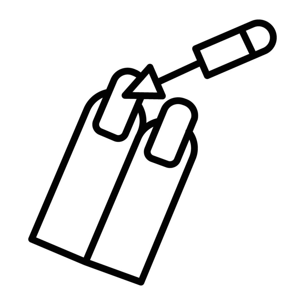 Manicure Line Icon vector