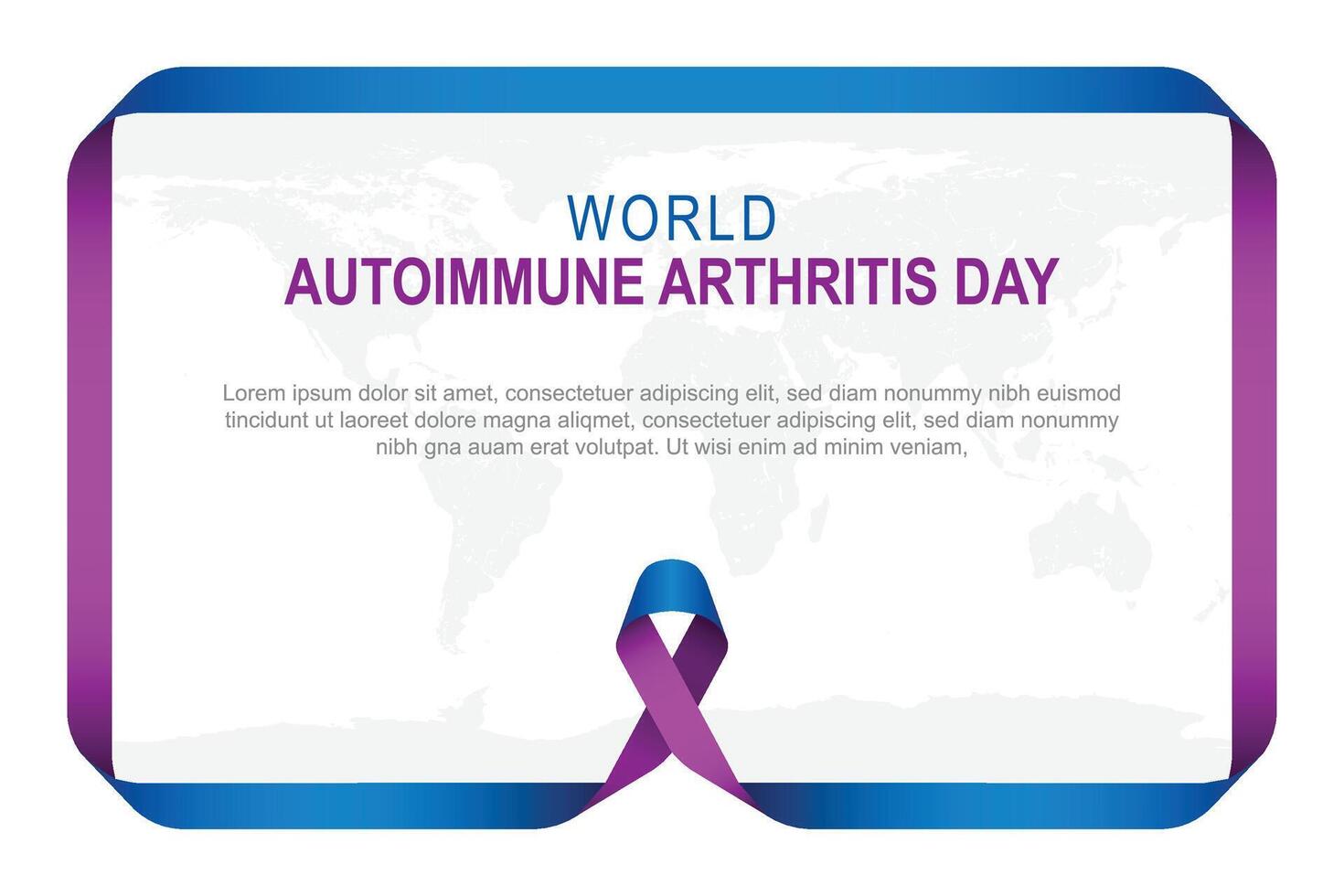 World Autoimmune Arthritis Day background. vector