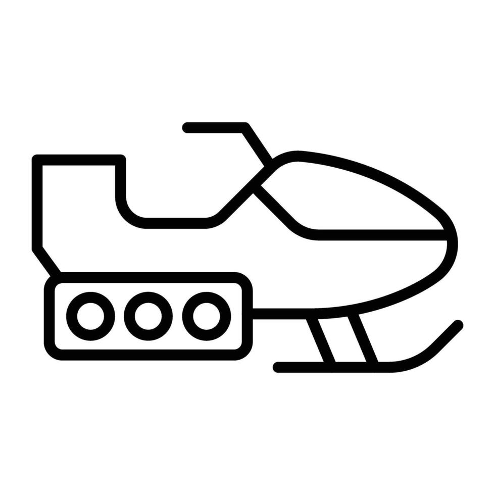 Snowmobile Line Icon vector
