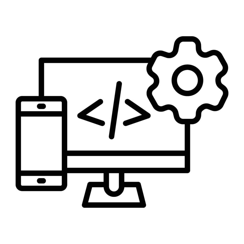 Software Line Icon Design vector