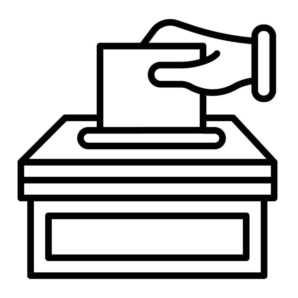 Ballot Line Icon Design vector