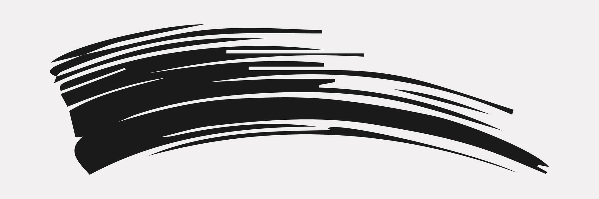 rtistic grungy black paint hand made creative brush stroke set isolated on white background. A group of abstract grunge sketches for design education or graphic art decoration vector