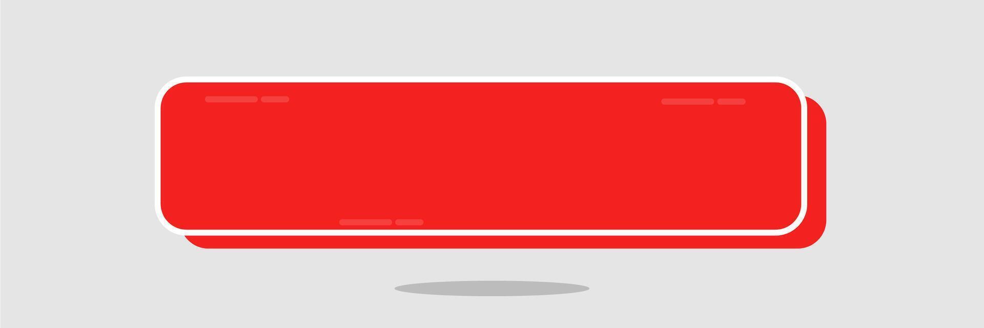 social media lower third, with red shape overlay strip . News Lower Third vector