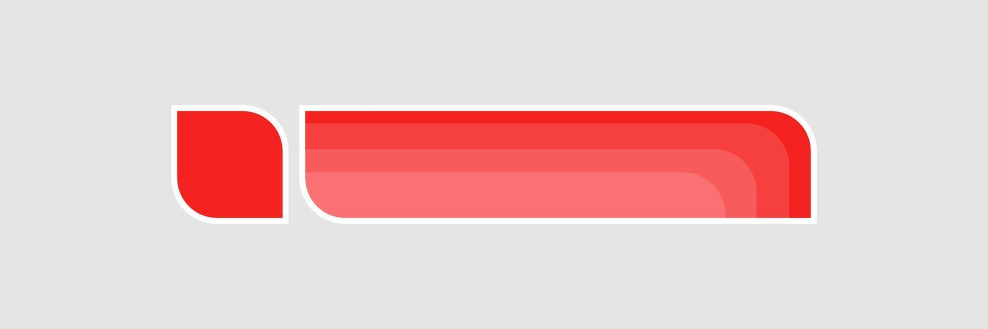 social media lower third, with red shape overlay strip . News Lower Third vector
