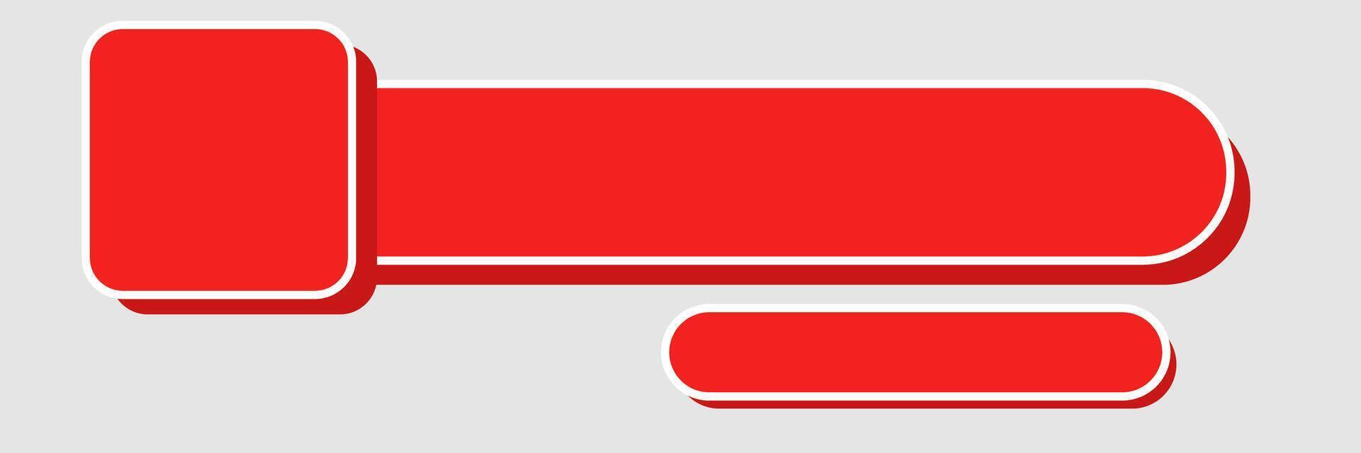 social media lower third, with red shape overlay strip . News Lower Third vector