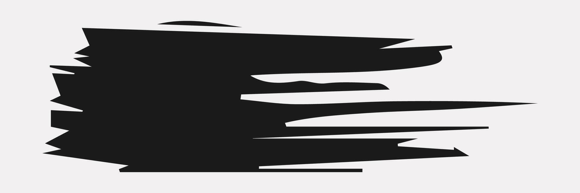 rtistic grungy black paint hand made creative brush stroke set isolated on white background. A group of abstract grunge sketches for design education or graphic art decoration vector