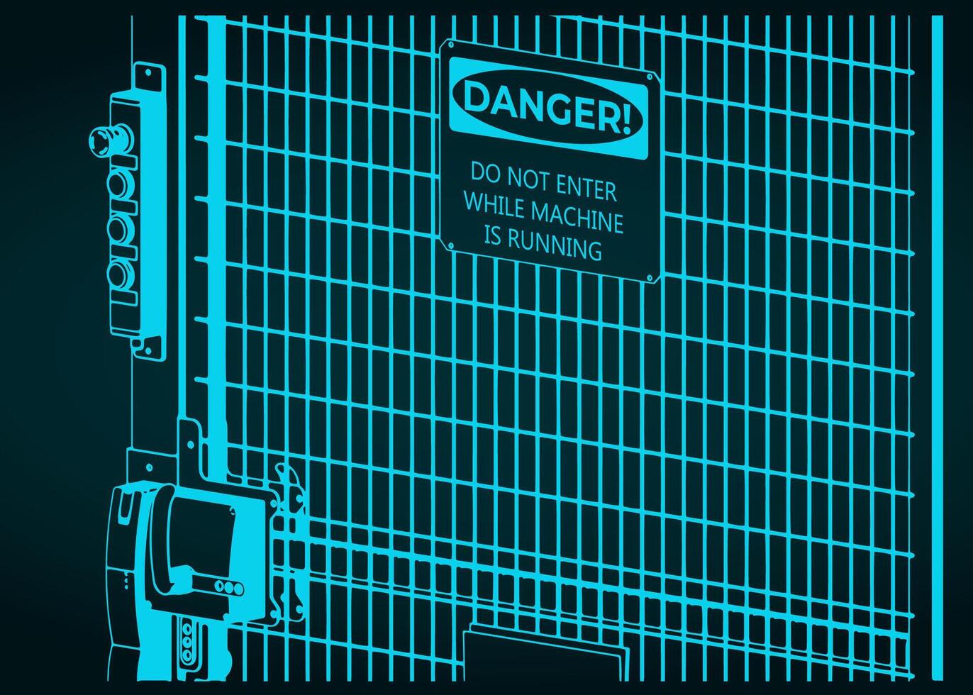 industrial la seguridad puerta cerca arriba vector