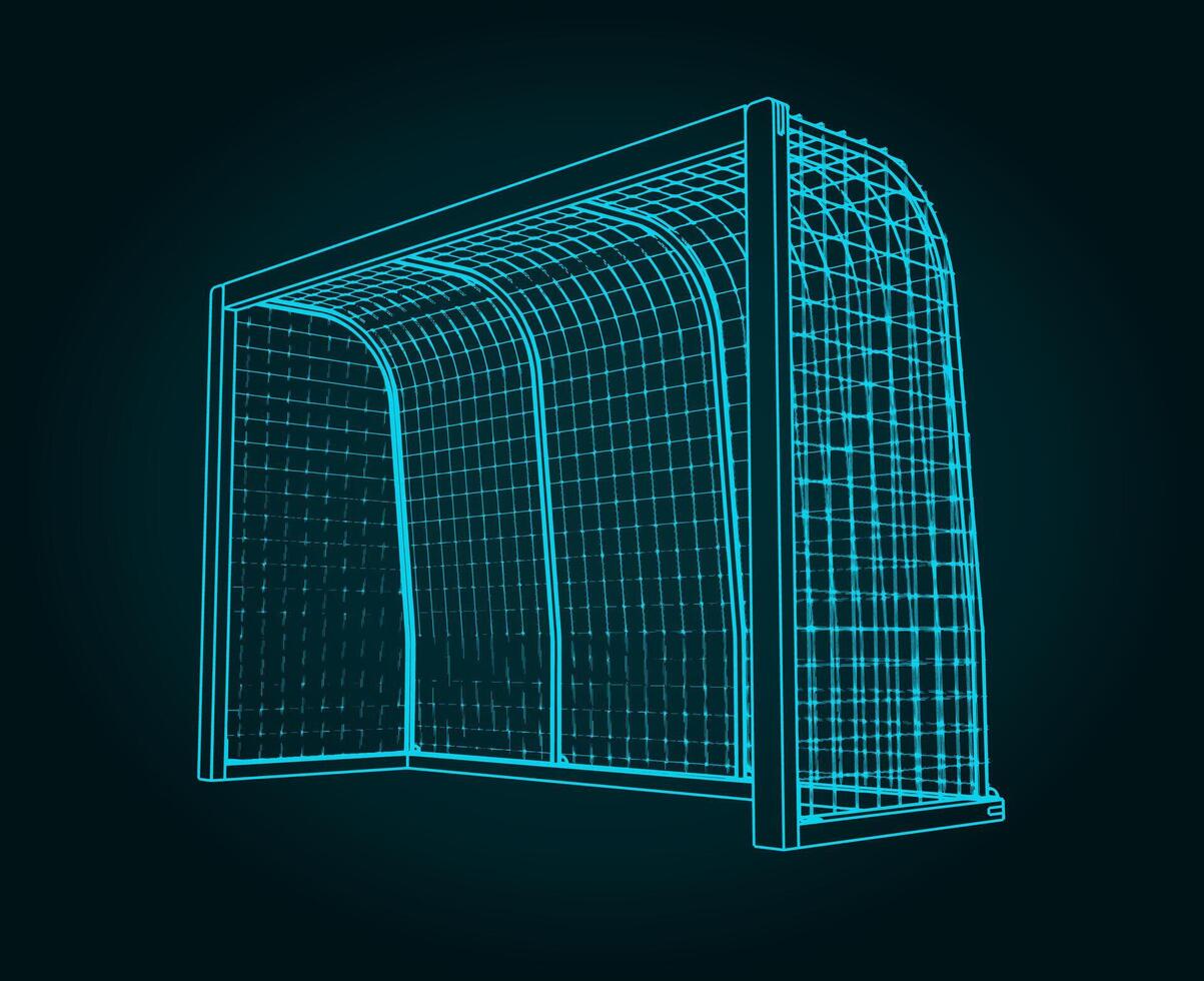 Mini football gates vector