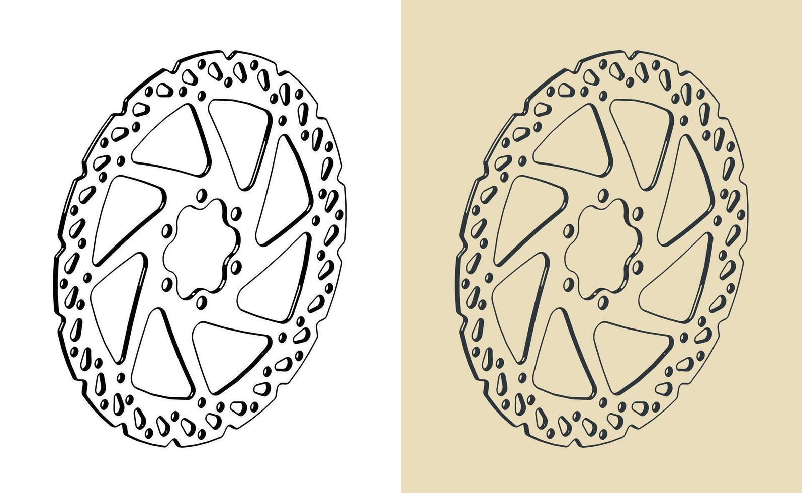 Bicycle brake disc vector