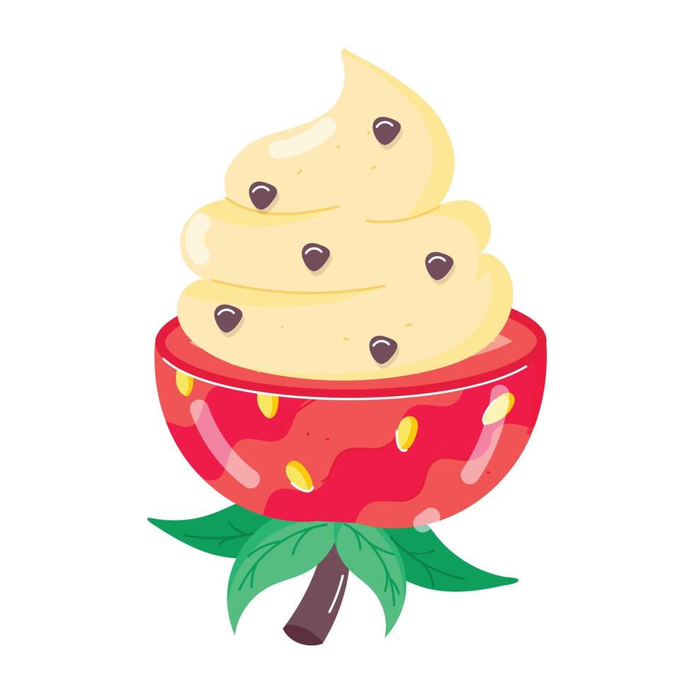 Strawberry Foods Flat Stickers vector