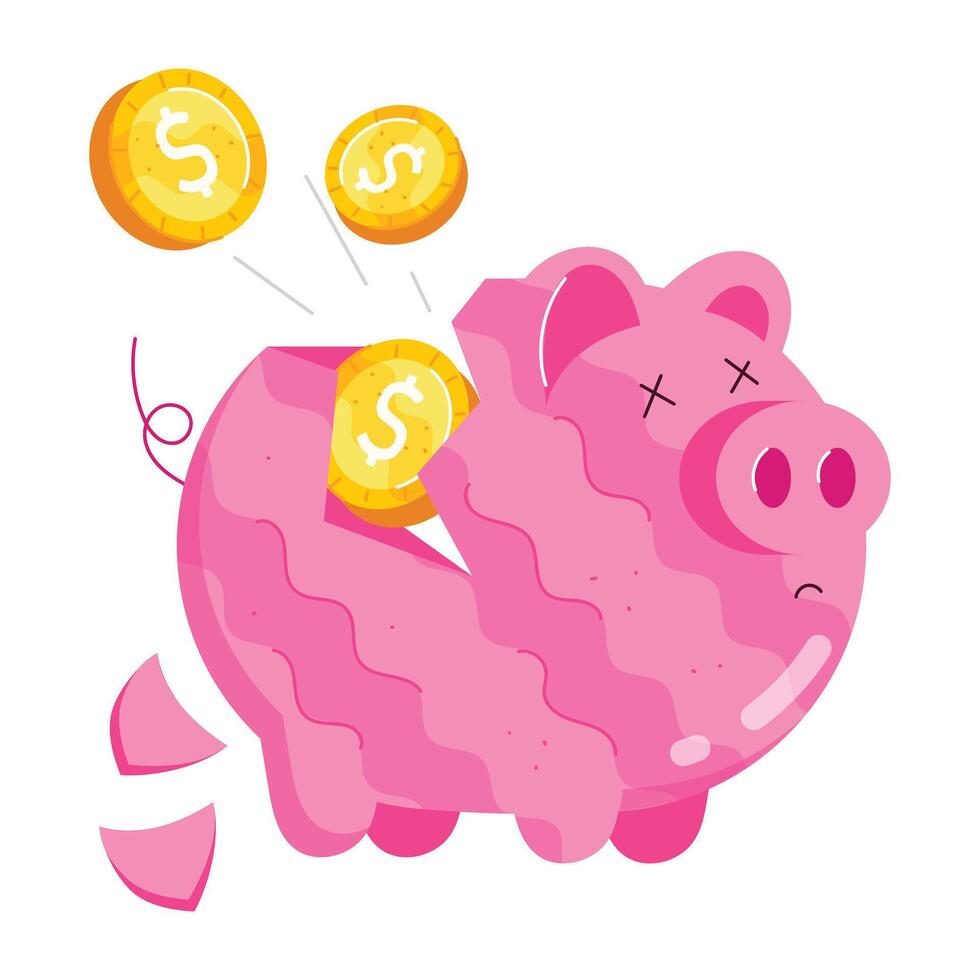 Finance Flat Stickers vector