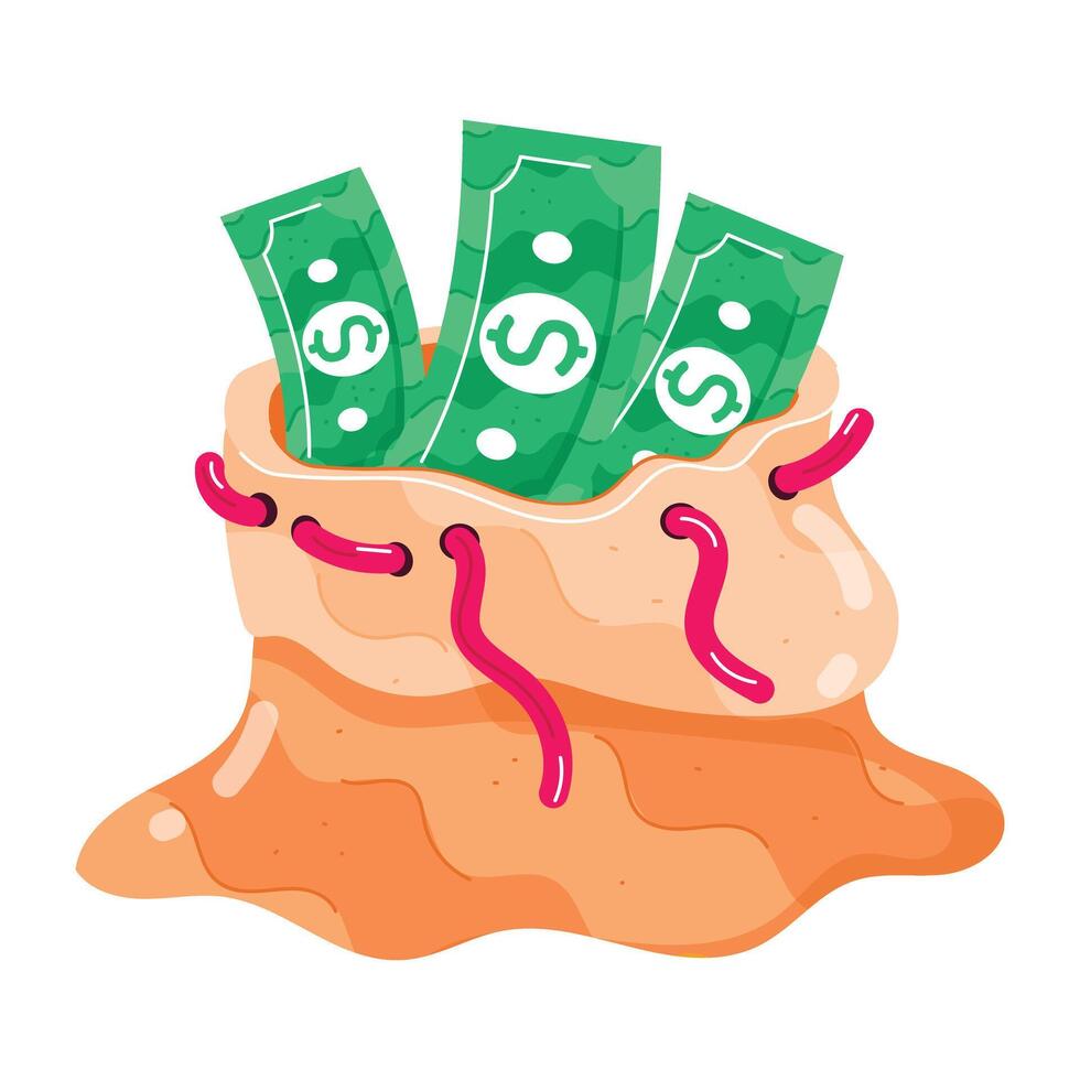 Business and Finance Flat Stickers vector