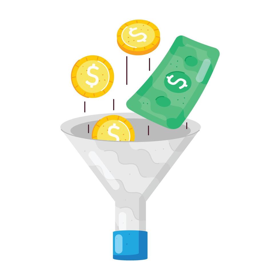 Finance Management Flat Stickers vector