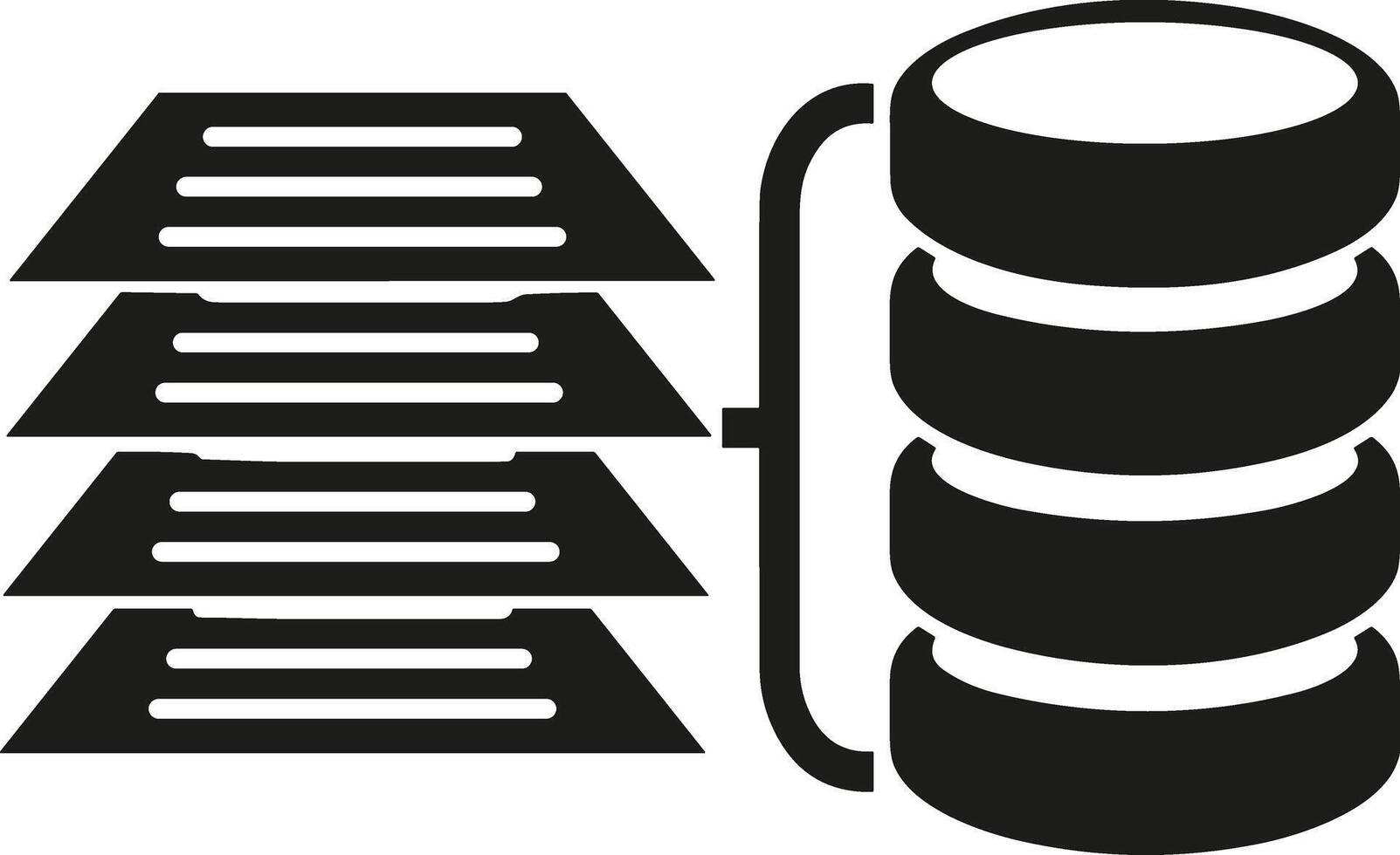 Storage data icon symbol image for database illustration vector