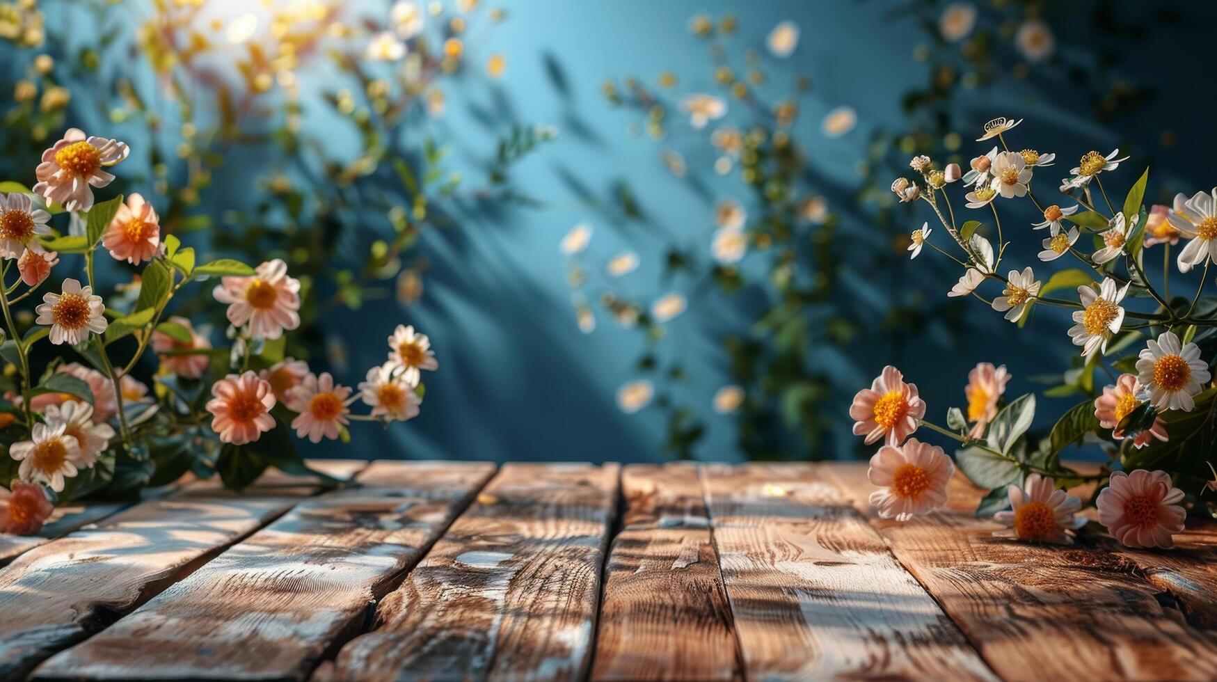Window Sill Overflowing With Colorful Flowers photo