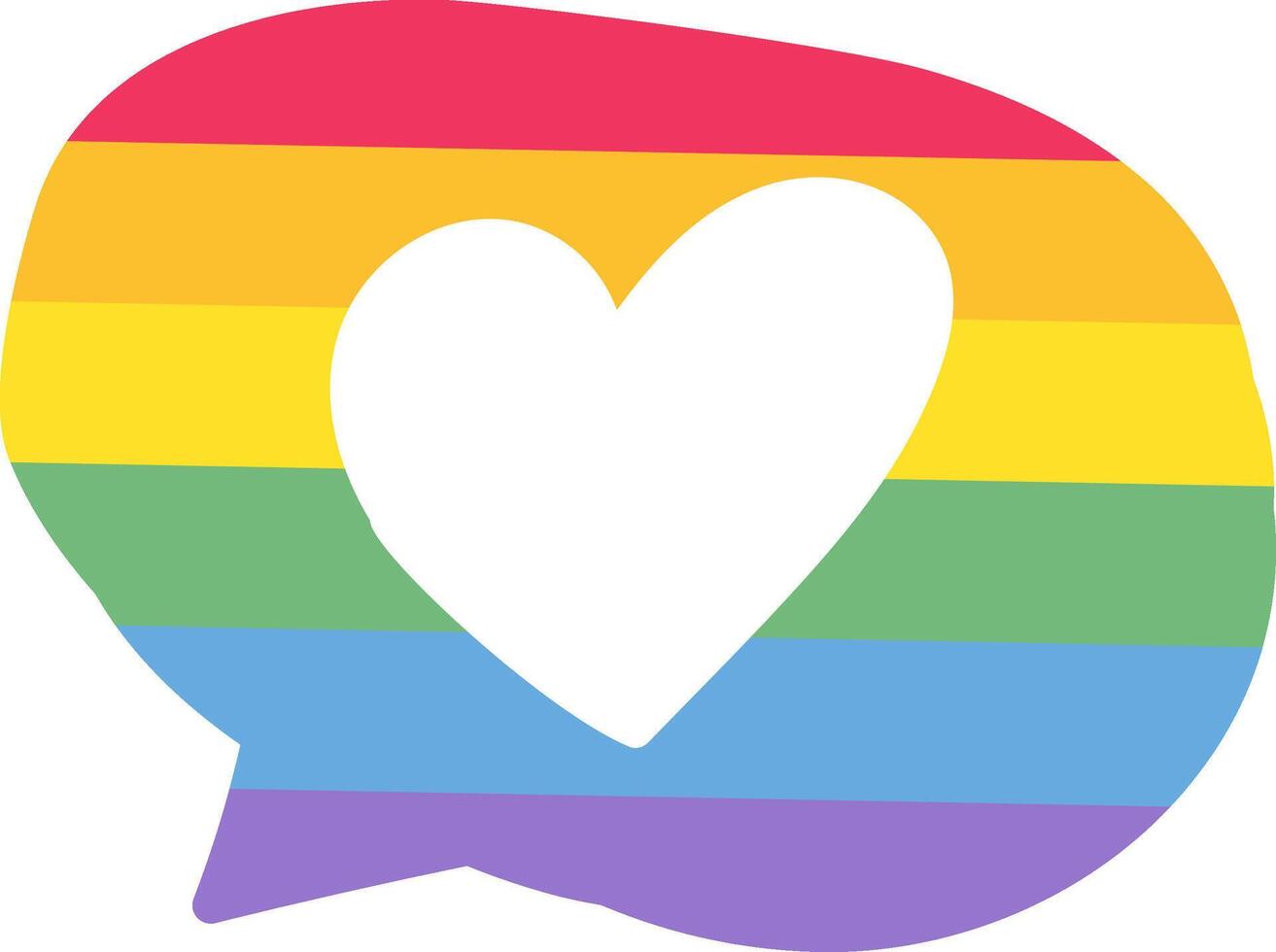 Flat Rainbow LGBT Speak Bobble Pride Party Icon vector