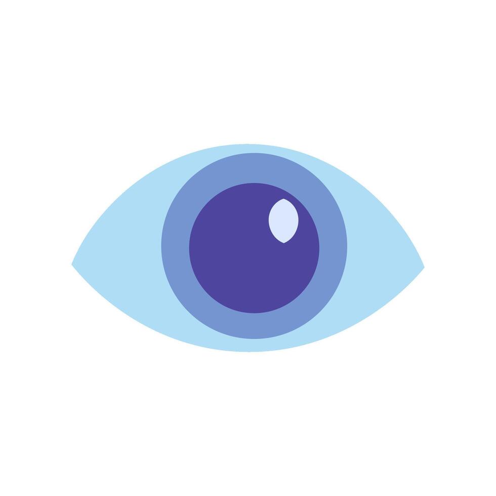 Healthy Eye Icon Examination Of Pupil And Iris vector