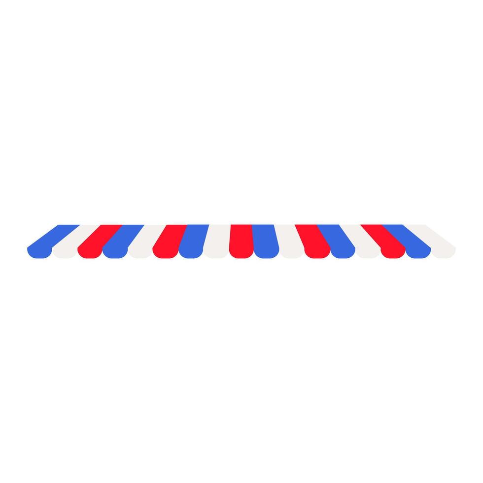 Street Shop Awning Roof With France Colors vector