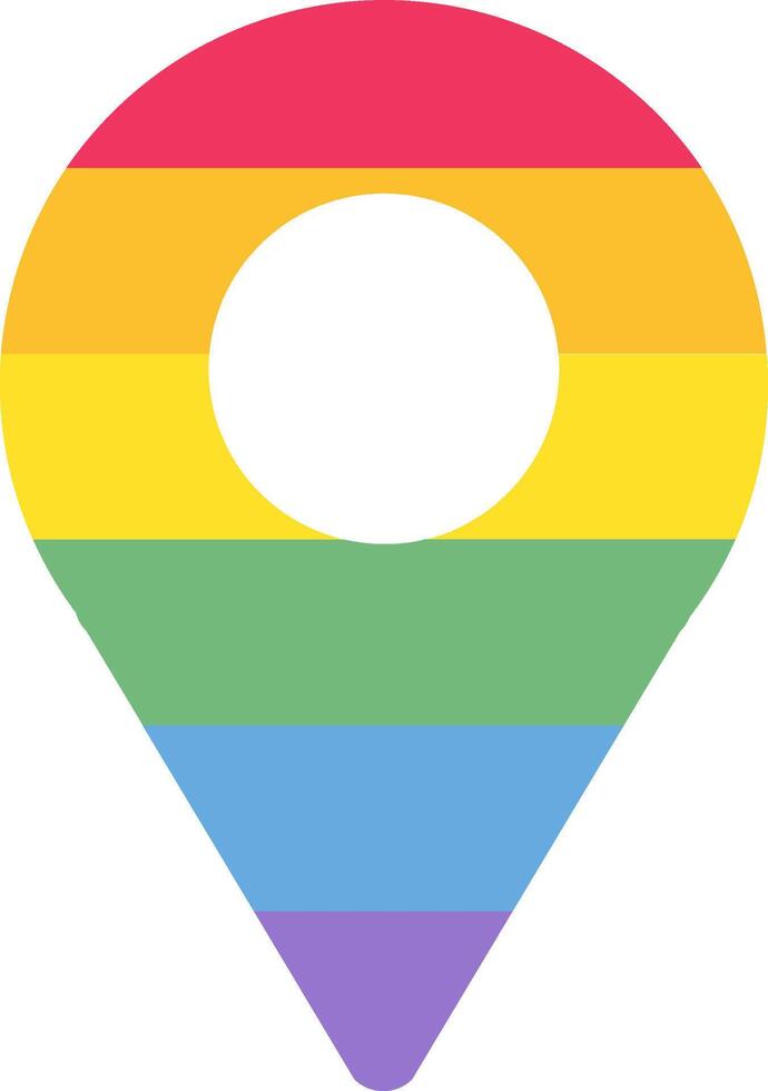 Flat Rainbow LGBT Party Point Pride Icon vector