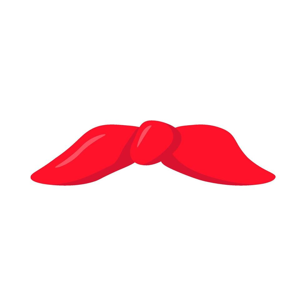 Flat cartoon red Chef's scarf icon vector