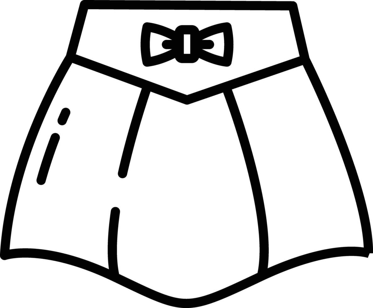 Skirt outline illustration vector