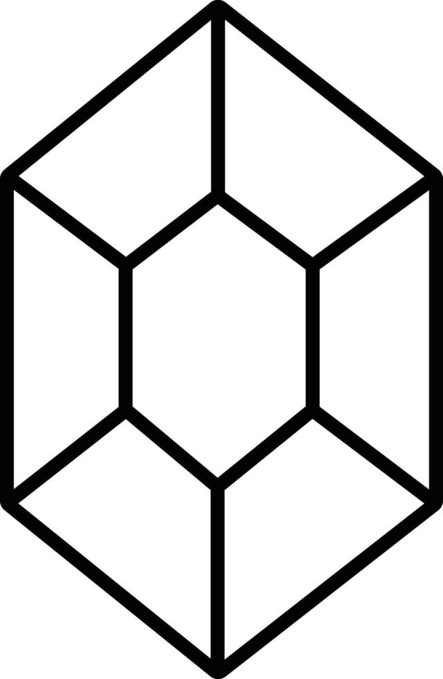 Diamond outline illustration vector