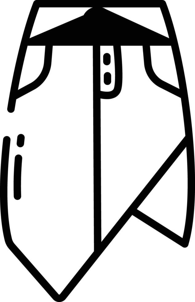 Skirt outline illustration vector