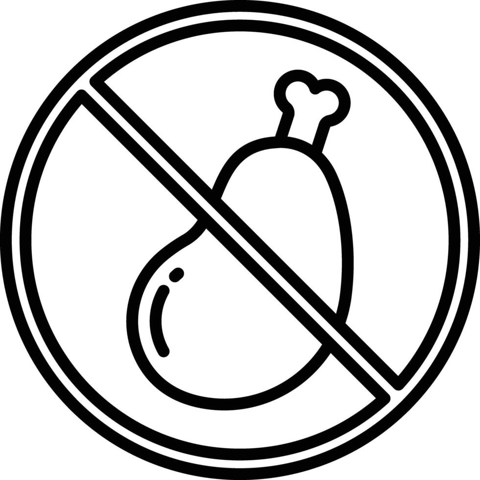 No meat food outline illustration vector