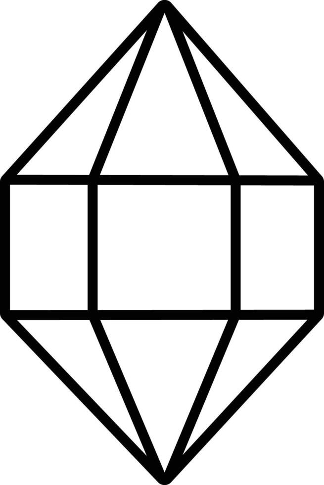 Diamond outline illustration vector