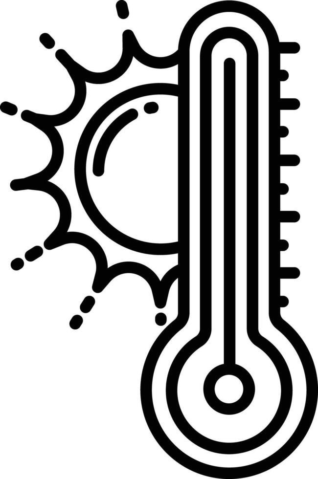 temperature outline illustration vector