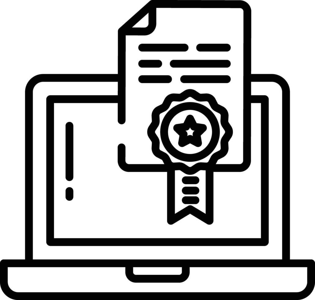 Laptop outline illustration vector