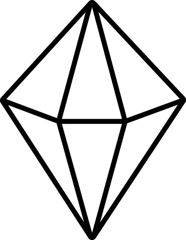 Diamond outline illustration vector