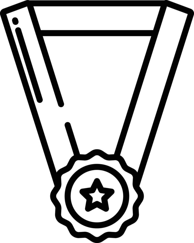Medal outline illustration vector