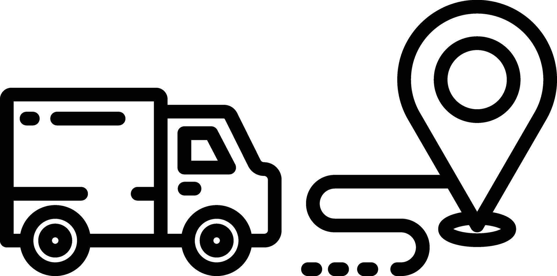 Truck outline illustration vector