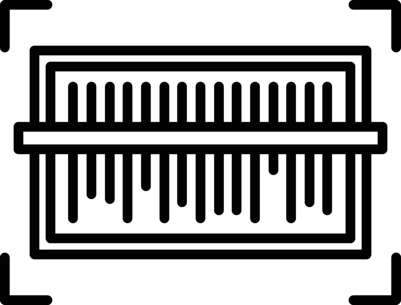 Barcode outline illustration vector