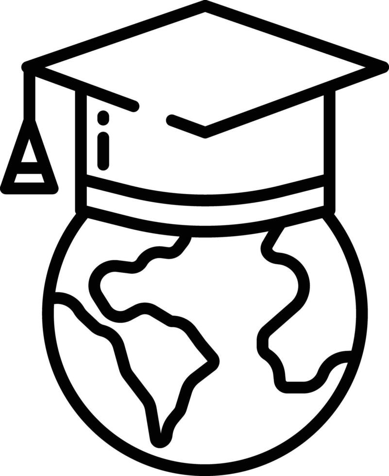 Education outline illustration vector