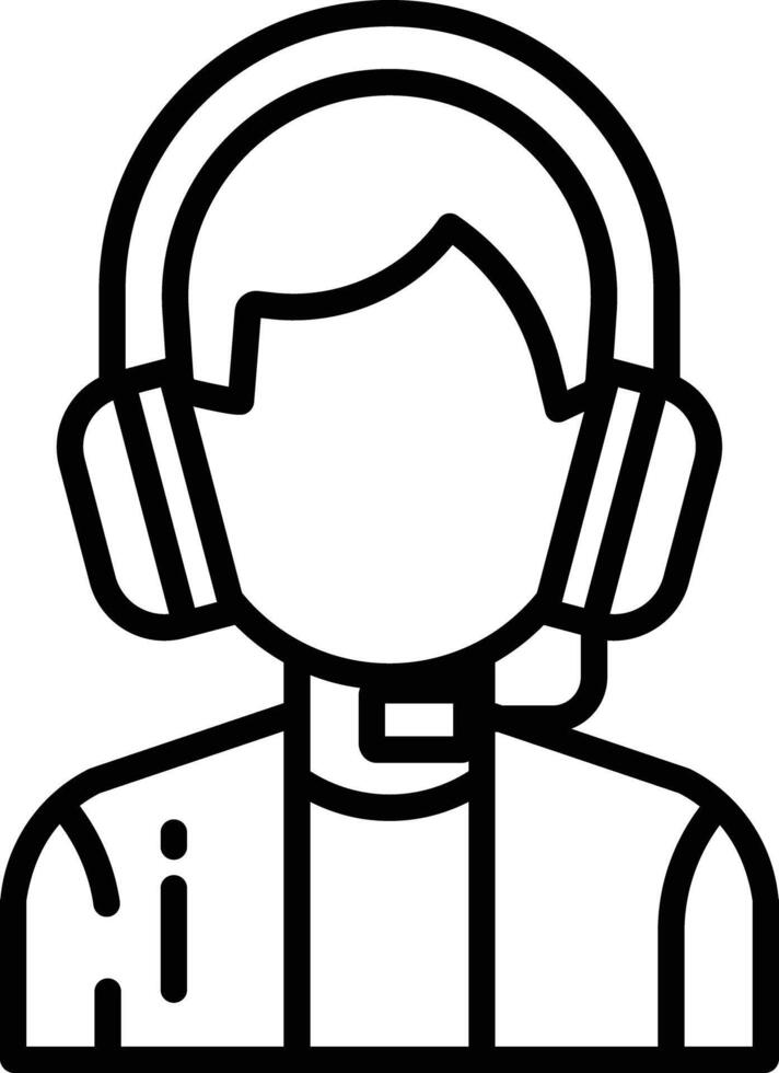 Customer Service outline illustration vector