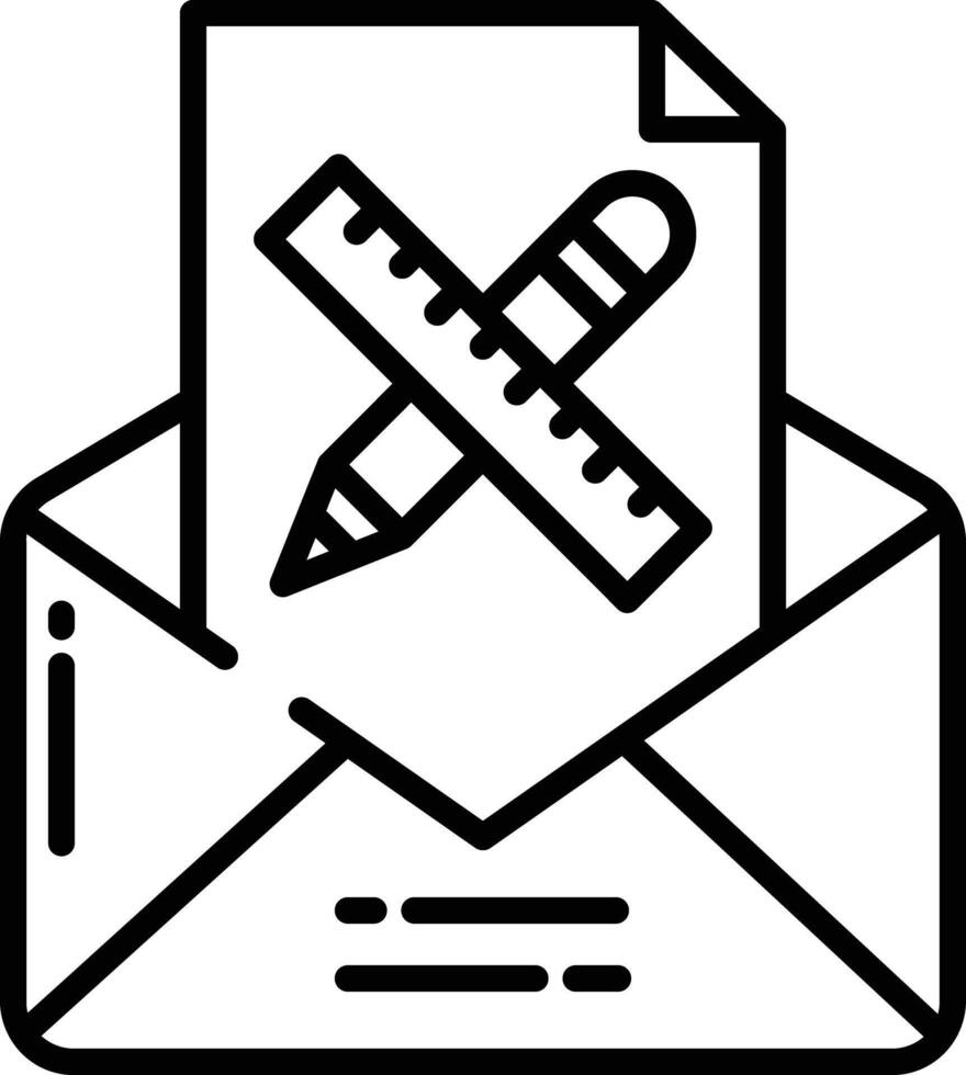 Email outline illustration 43857536 Vector Art at Vecteezy