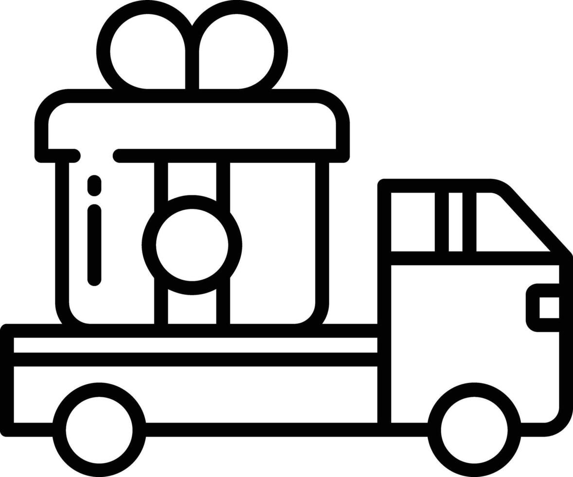 Truck outline illustration vector