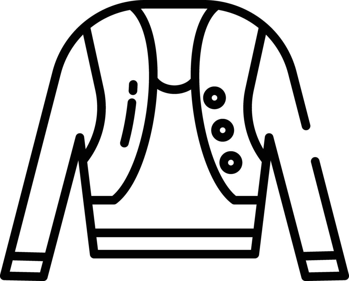 Shrug Top outline illustration vector