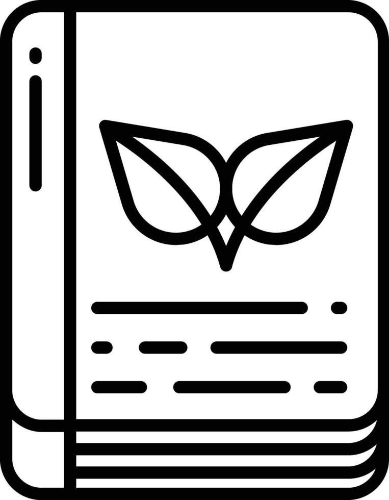 Book outline illustration vector