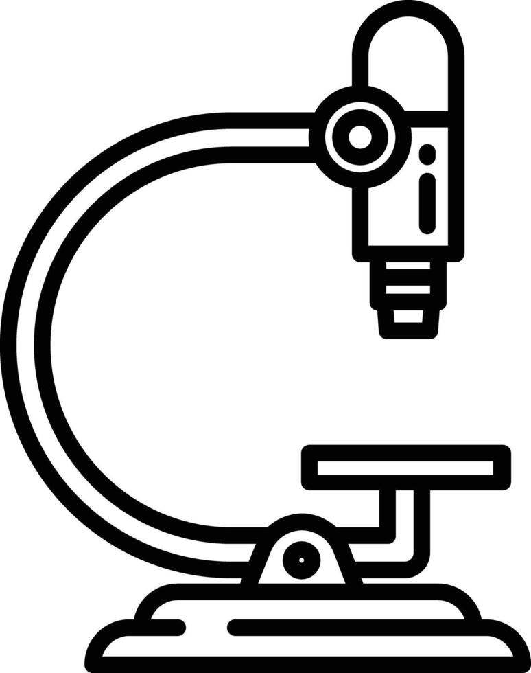Microscope outline illustration vector