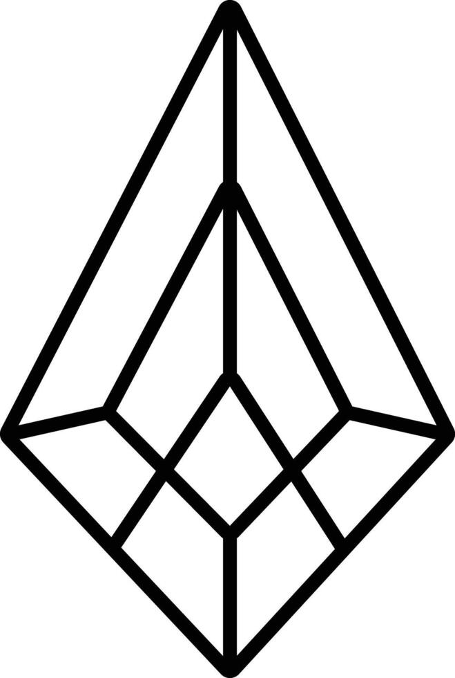 Diamond outline illustration vector