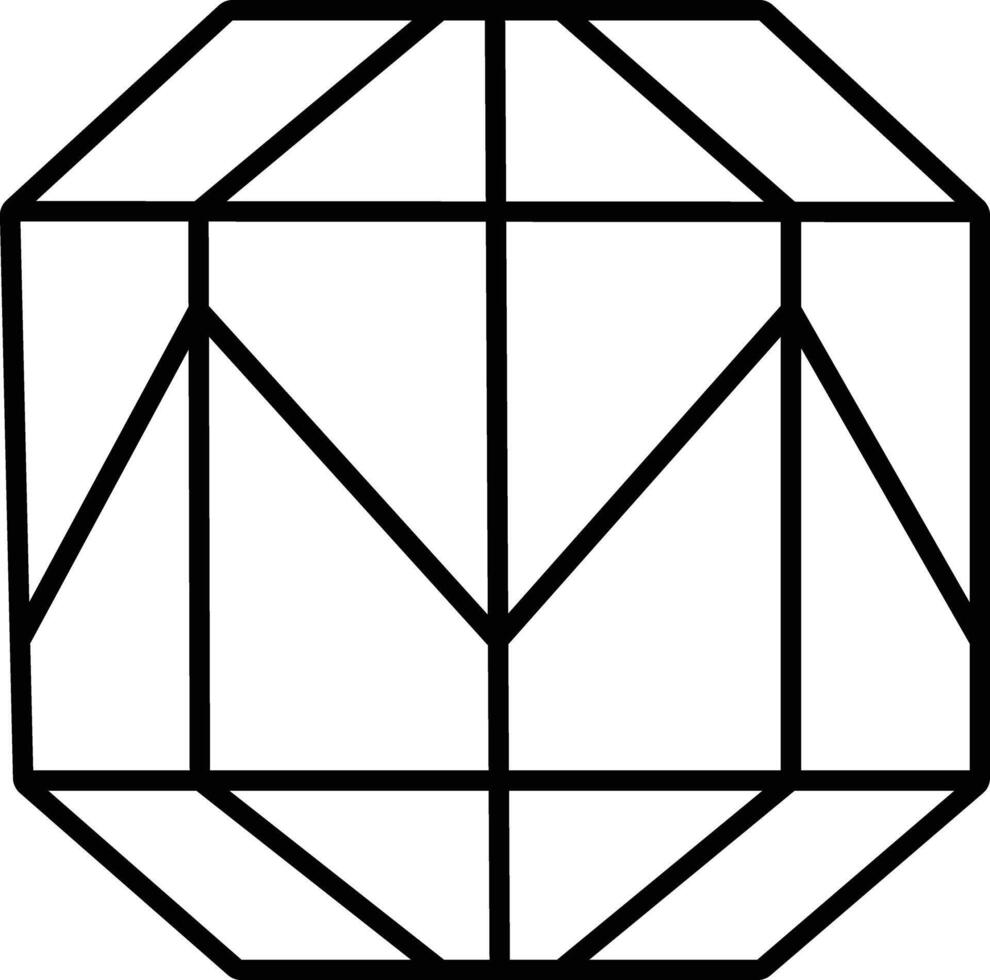 Diamond outline illustration vector